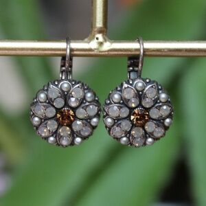 Mariana Guardian Angel Leverback Earrings with Antiqued Silver Plating